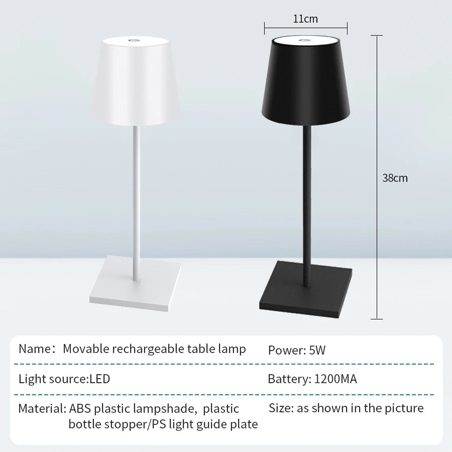 Rechargeable LED Table Lamp – Touch Control & 3 Light Modes
