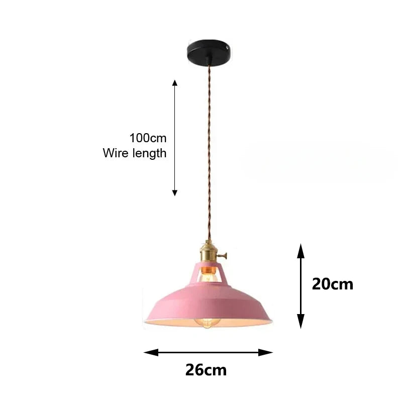 Colorful Vintage Industrial Pendant Light