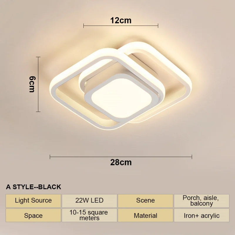 Modern LED Ceiling Lamp For Living Room Bedroom Cloakroom Hallway Stair Aisle Ceiling Light Indoor Home Decor Lighting Fixture
