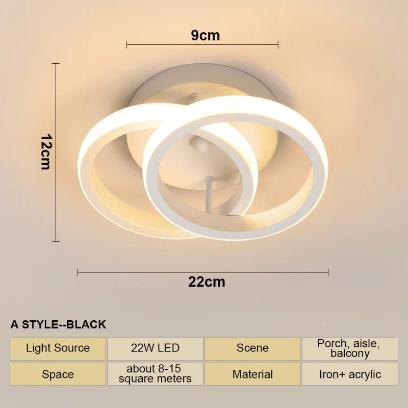 Modern LED Ceiling Lamp For Living Room Bedroom Cloakroom Hallway Stair Aisle Ceiling Light Indoor Home Decor Lighting Fixture