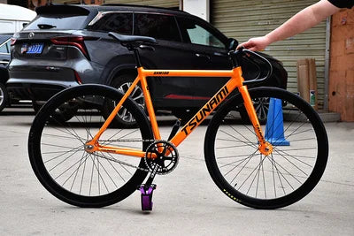 Fixie Fixed Gear Bike Tsunami Track Single Speed Racing Bicycle 700C SNM100 Aluminum Alloy Frame Cycling Parts Customizable